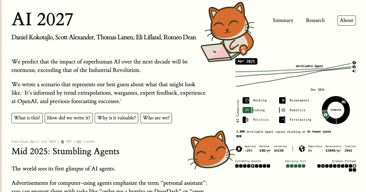 An Ex-OpenAI researcher predicts AGI by 2027—here’s the wild roadmap.